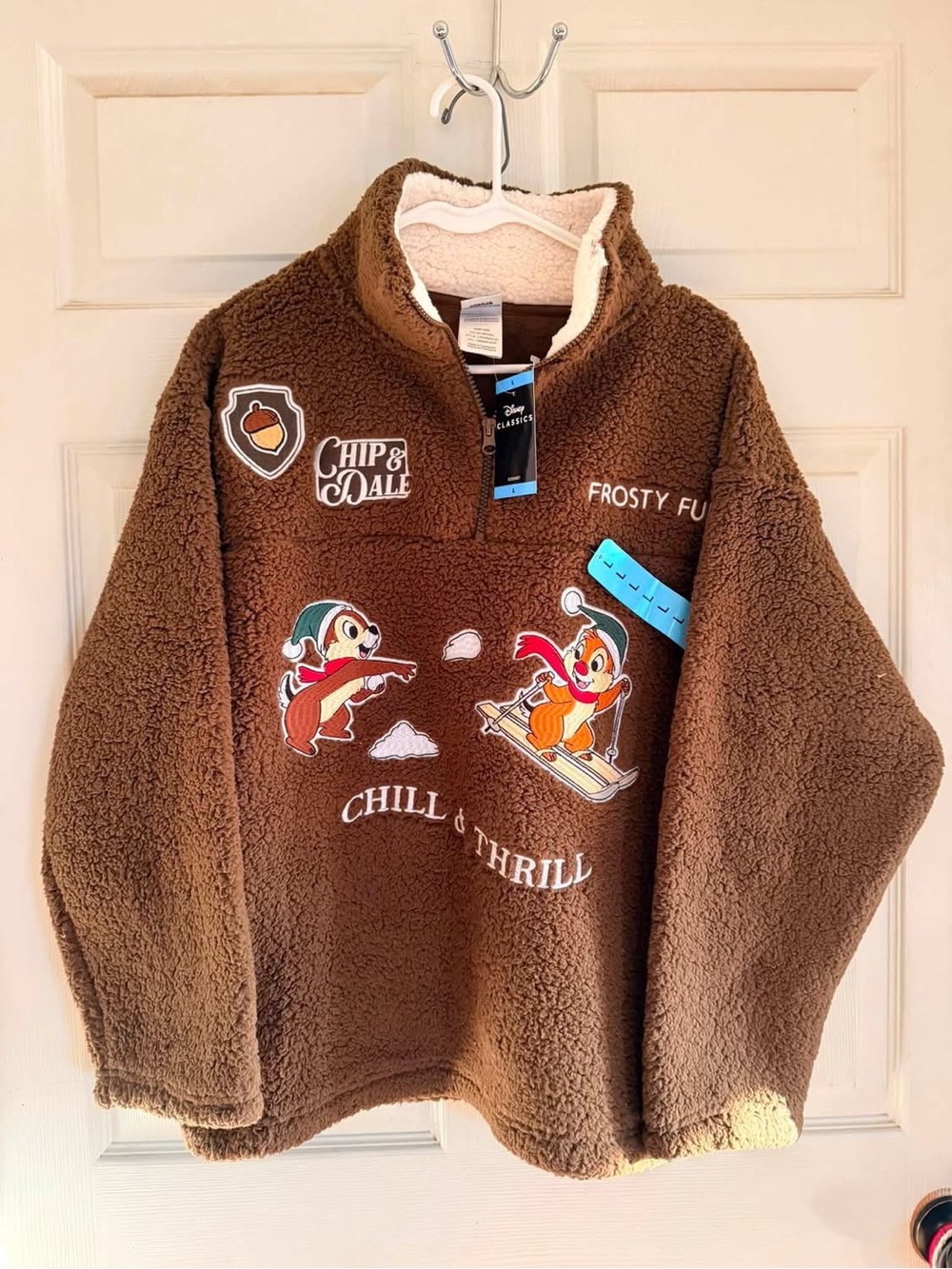 Disney Chip & Dale Brown Sherpa Pullover Jacket